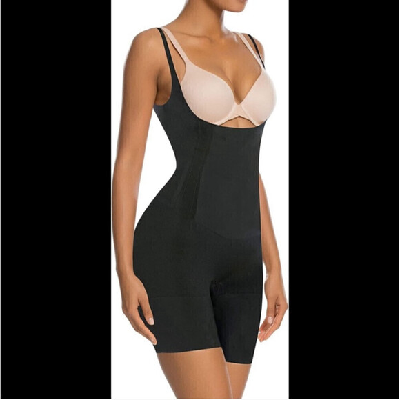 SHAPERX Tummy Control Shapewear  Seamless Bodysuit Open Bust Shaper Shorts 2XL - Picture 1 of 16